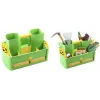 Caja de almacenamiento allit GardenAid >W< 19/62 – caja de transporte de polipropileno para el jardín con 4 cajas organizadoras extraíbles, verde/amarillo