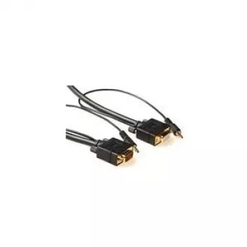 Microconnect MONGH5BMJ Adaptador de cable de vídeo 5 m VGA (D-Sub) + 3,5 mm Negro