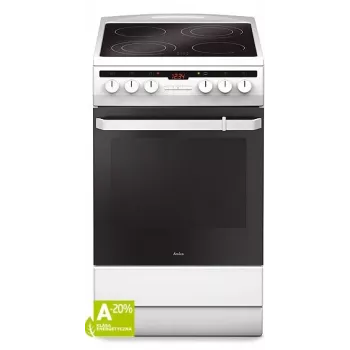 Cocina independiente Amica SHC 5874 W eléctrica vitrocerámica 4 zonas