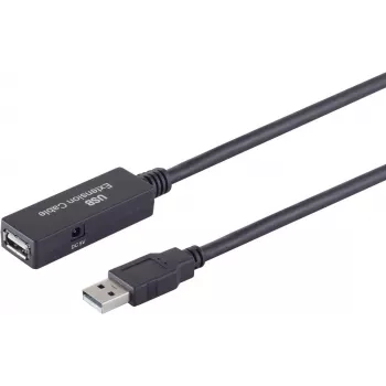 Cable USB S/CONN 13-29075 10 m USB A Negro USB 2.0