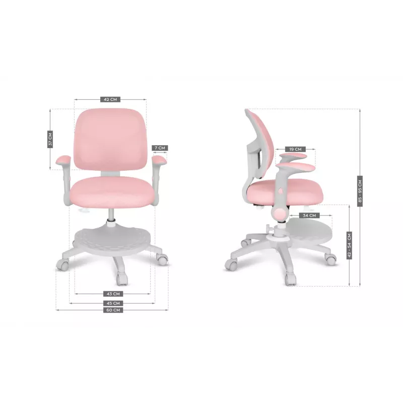 Junior 5.0 rosa silla giratoria
