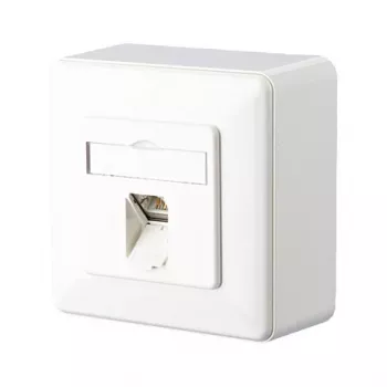 Metz Connect C6A módulo - Salida de toma - RJ 45 - 1 toma de red - Blanco puro, RAL 9010 (130C370002-I)