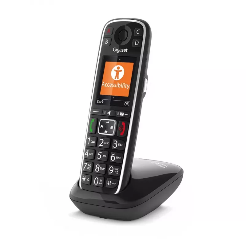 Gigaset E720 Teléfono analógico/DECT con identificador de llamadas negro