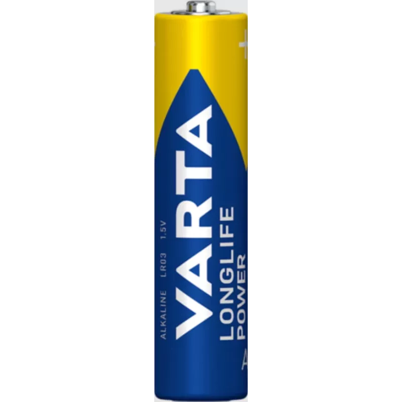 Pilas alcalinas Micro AAA Varta Longlife Power — pack de 12