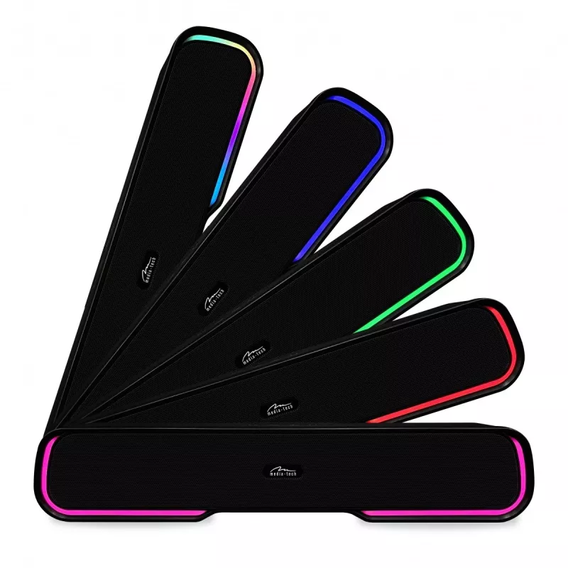 Altavoz MEDIA‑TECH Phantom MT3180 barra de sonido 450W RMS, 80W con batería, Bluetooth, con cable e inalámbrico, negro