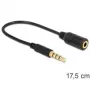 Cable de audio DeLOCK 62498 0,175 m 3,5 mm negro