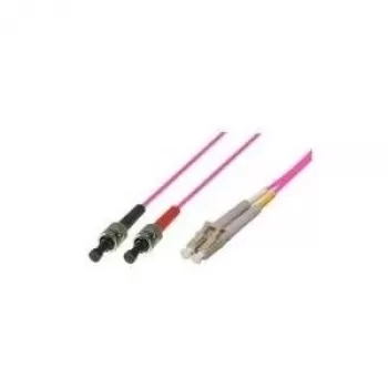 Cable de red de fibra óptica, 50/125 µm, fibra OM4, 2x conector ST/conector LC dúplex, turquesa, 10,0 m (39885410)