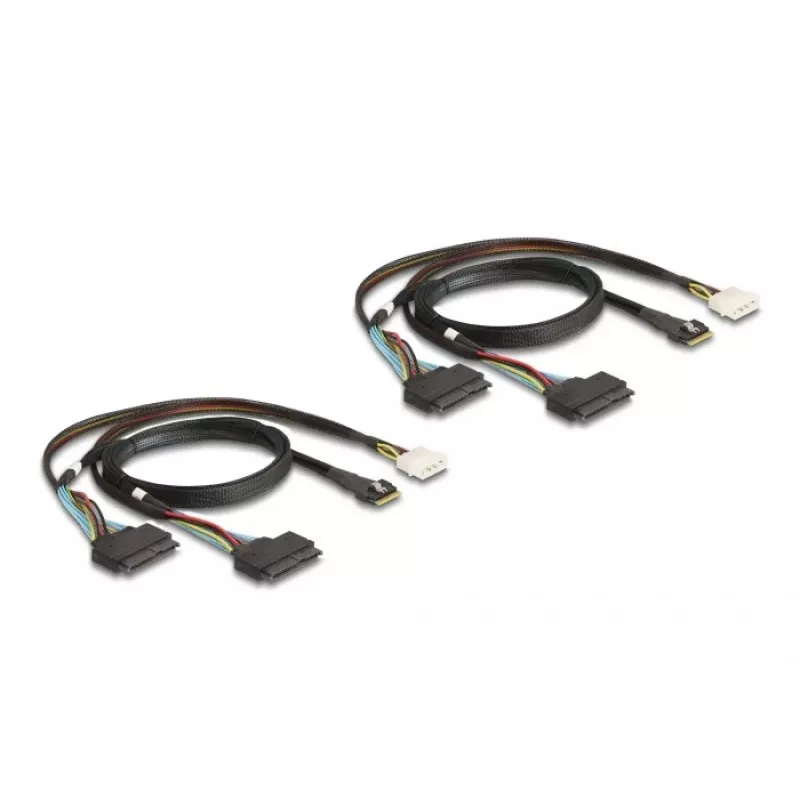 DeLOCK PCI Express 4.0 x16 Tarjeta a 4 x SFF-8639 NVMe - Bifurcación - Factor de forma Low Profile