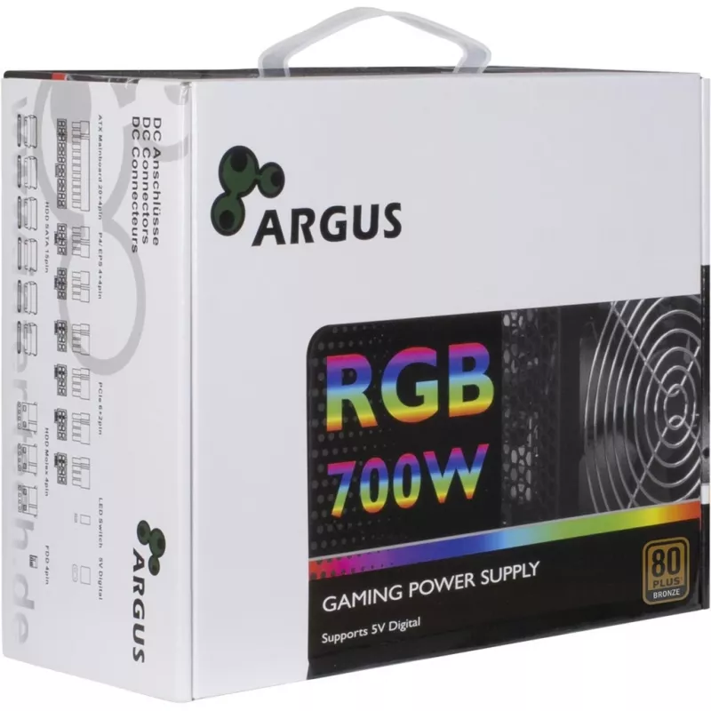 Fuente de alimentación Inter-Tech Argus RGB-700W II 700W