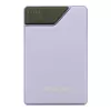 Batería portátil Tellur TLL158441, 10000 mAh, cables USB-C y Lightning integrados, violeta
