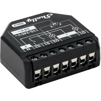 Shelly 2PM Gen3 Smart Switch 2P Negro