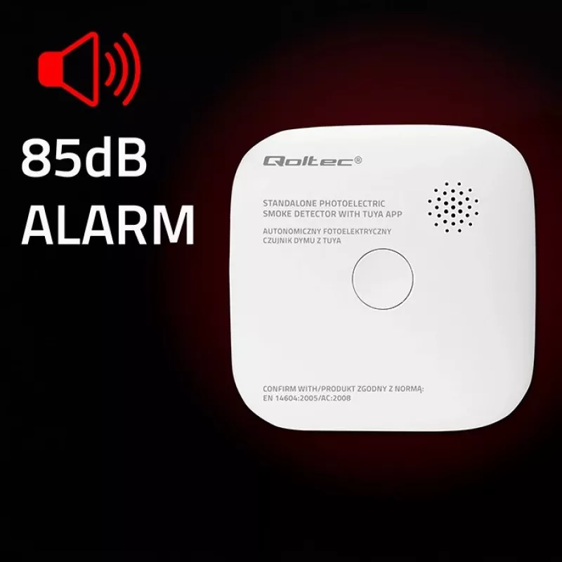 Detector de humo con batería Tuya WiFi LED