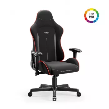 Silla gaming Diablo X-Starter Negra LED — silla gaming Diablo X-Starter con iluminación LED integrada