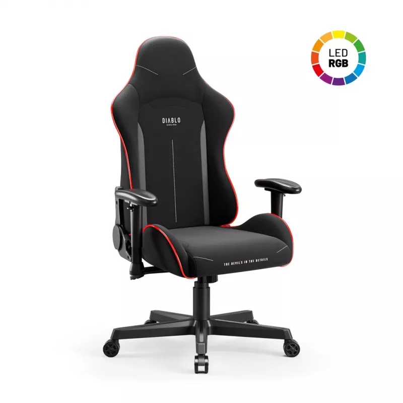 Silla gaming Diablo X-Starter Negra LED — silla gaming Diablo X-Starter con iluminación LED integrada