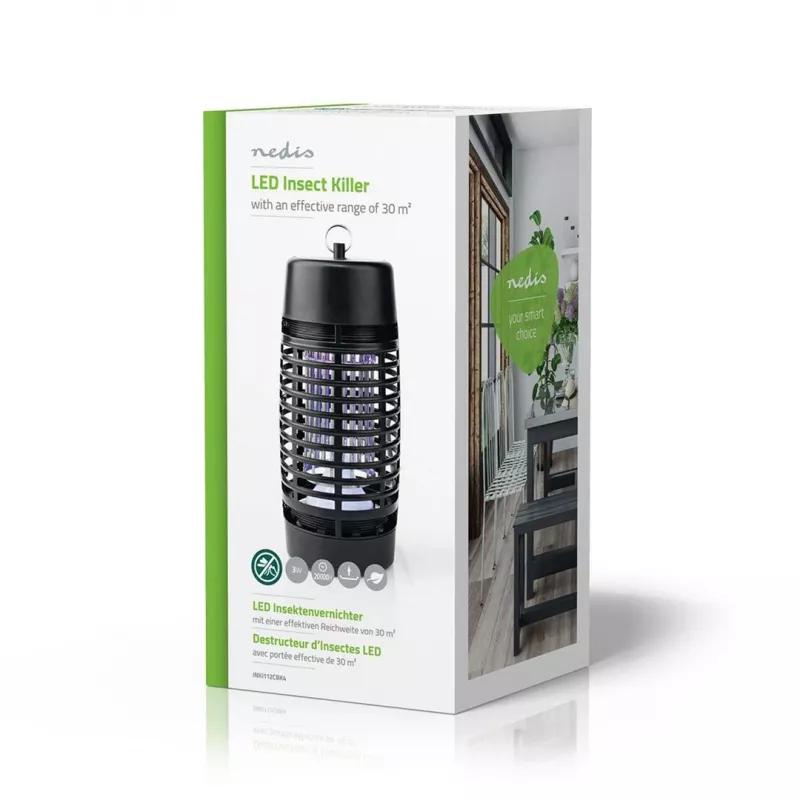 Nedis INKI112CBK4 matainsectos/repelente de insectos apto para interiores y exteriores negro