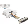 DeLOCK 67114 Kit de montaje de D-Sub 25 pines macho a RJ45 hembra, blanco