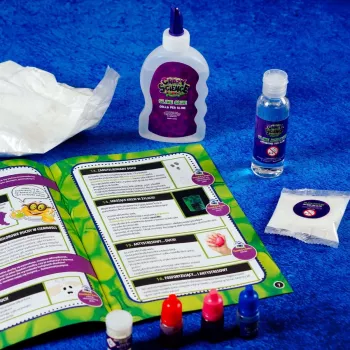 Juego de construcción científico Liscianigiochi Crazy Science Slime en la oscuridad 304-PL89239 — set de experimentos con slime que brilla en la oscuridad