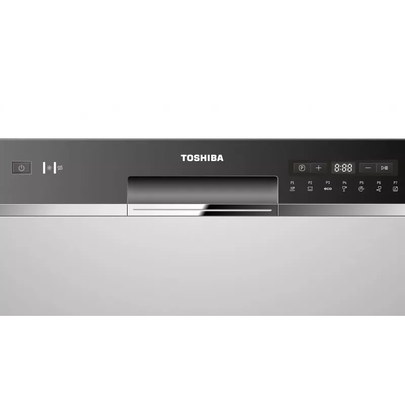 Lavavajillas integrable Toshiba DW-08T2EE(S)-PL — 8 cubiertos, clase de eficiencia energética F, 49 dB, 55×59×50 mm