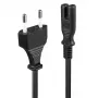 Lindy 30421 cable de alimentación negro 2 m CEE7/16 conector hembra C7