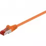 Cable de red Wentronic Goobay CAT 6, S/FTP (PiMF), naranja, 5 m - LSZH libre de halógenos, cobre (93475)