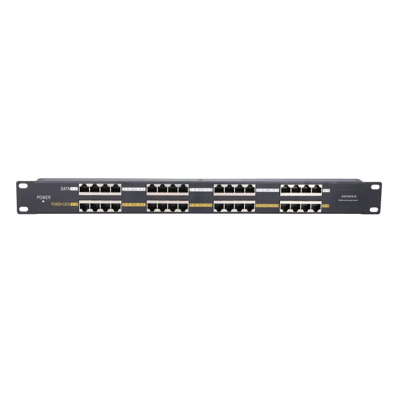 Inyector PoE Extralink 16 puertos 16x 100Mb/s RJ45, rack