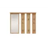 Perchero + espejo PARMA 100x15x.81.5 cm, roble artesanal