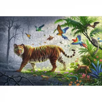 Puzle de madera Tigre en la selva (505 piezas)