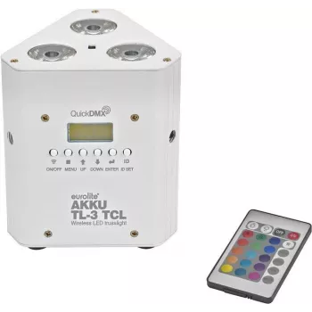 Foco para truss con batería EUROLITE AKKU TL-3 TCL QuickDMX ws – dispositivo de iluminación inalámbrico portátil