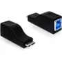 Adaptador de cable micro USB-B macho USB-B hembra negro DeLOCK 65216