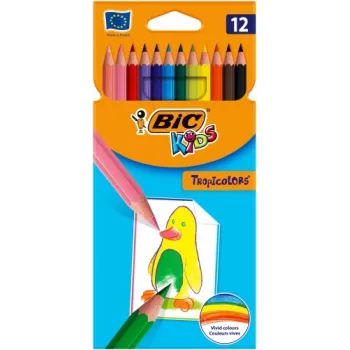 Lápices de colores BIC TROPICOLORS 12 colores 022503