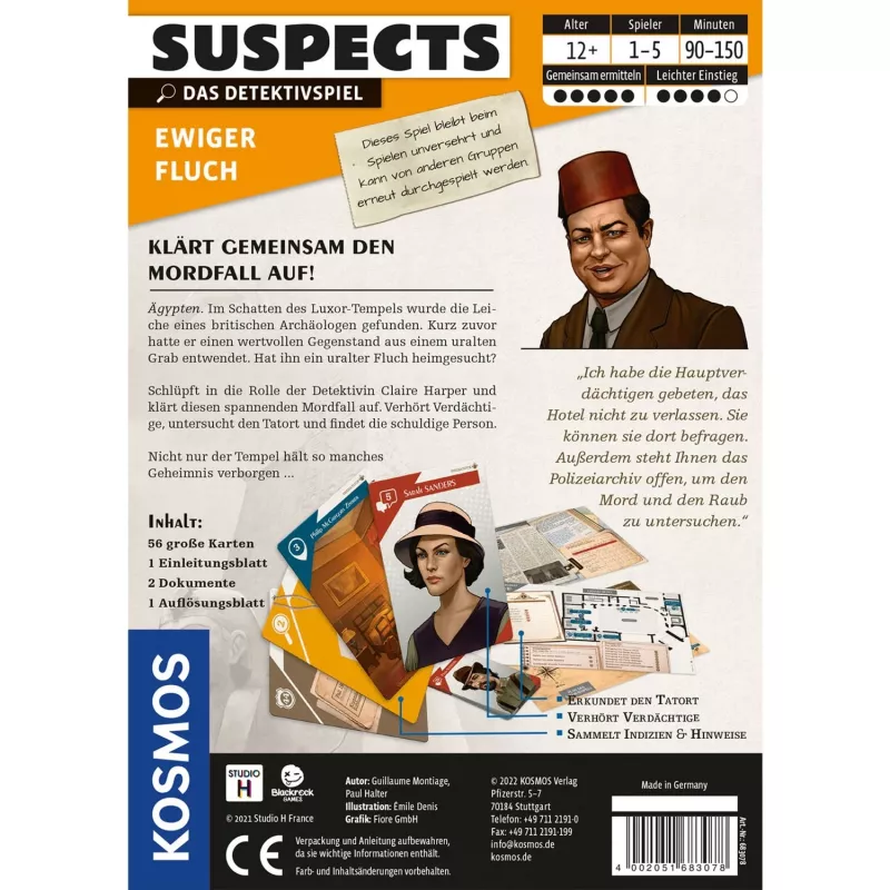 Suspects: Eternal Curse, juego de cartas