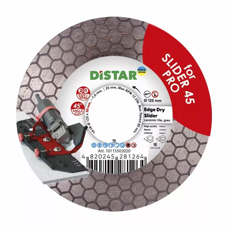 DISTAR Disco de corte diamantado EDGE DRY SLIDER 125x1.6x25x30