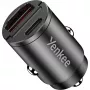 Cargador de coche YENKEE CAR 02 Power Delivery 30W con conectores USB-A y USB-C