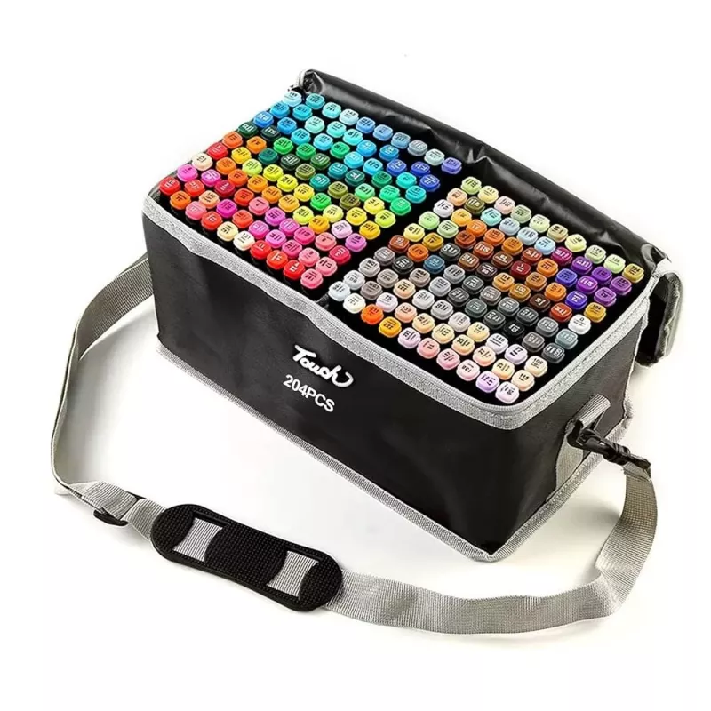 Set de rotuladores Extralink MARKERY 204 uds. — set de rotuladores a base de alcohol, varios colores, 204 uds.