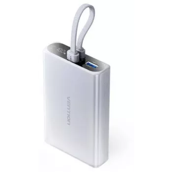 Batería externa Vention FHZM0 10000 mAh, 3,85 V, USB-A + USB-C, salida 3 A, gris