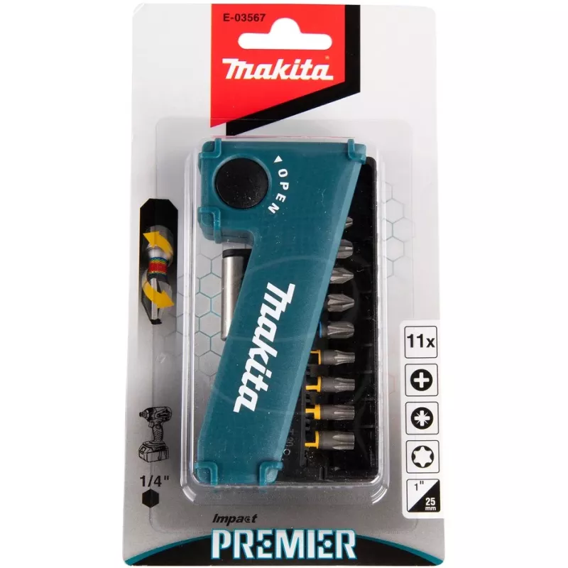 Makita E-03567 Punta de destornillador 11 piezas