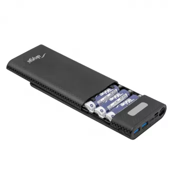 Akyga AK-BC-04 Carcasa de powerbank 20000 mAh, 8x 18650, 18W PD QC4+, USB-C, 2x USB-A, Lightning