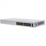 Cisco Business 110 Series 110-24PP - Switch - no gestionado - 12 x 10/100/1000 (PoE) + 12 x 10/100/1000 + 2 x Combo Gigabit-SFP - sobremesa, montaje en rack, montaje en pared - PoE (100