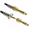 Cable de audio DeLOCK 85783 5 m 3,5 mm negro gris