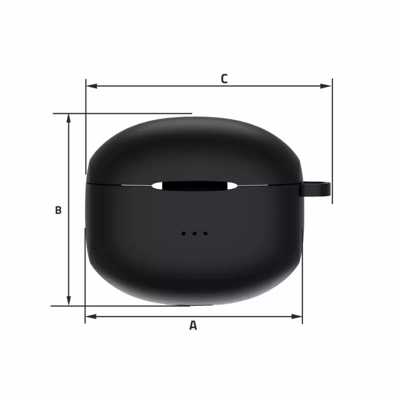 Funda de silicona Manta RYTMO para auriculares TWS, negro (MTWS008ETUI)