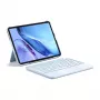 Teclado Inateck KB04122 QWERTZ Bluetooth con touchpad, batería integrada de 500 mAh, azul