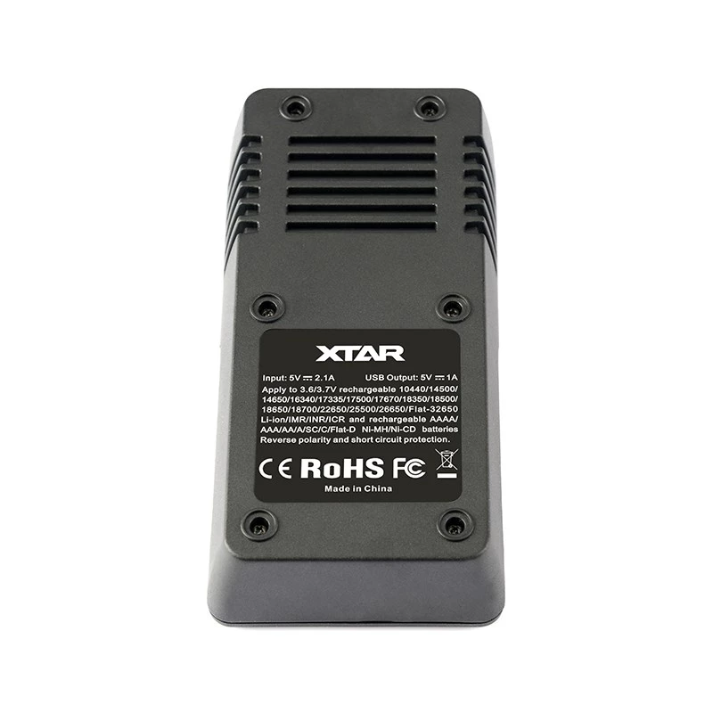 Cargador USB de pilas domésticas XTAR VC2
