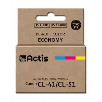 Cartucho de tinta compatible ACTIS KC-41R — cian, magenta, amarillo, a base de tinte, capacidad estándar, compatible con Canon CL-41/CL-51
