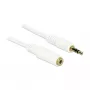 Cable de audio 3,5 mm macho-hembra DeLOCK 83767 2 m blanco