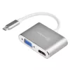 Adaptador de vídeo externo SILVERSTONE EP16 USB-C 3.1 con salidas HDMI y VGA
