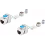 Conector hembra Keystone ShiverPeaks BS08-45005-2 Cat 8.1 metal, módulo RJ45 blindado