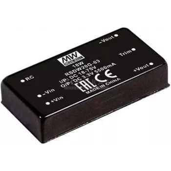 Fuente de alimentación/convertidor Mean Well RSDW20G-05 20 W, entrada 18–75 V, salida 5 V, RoHS