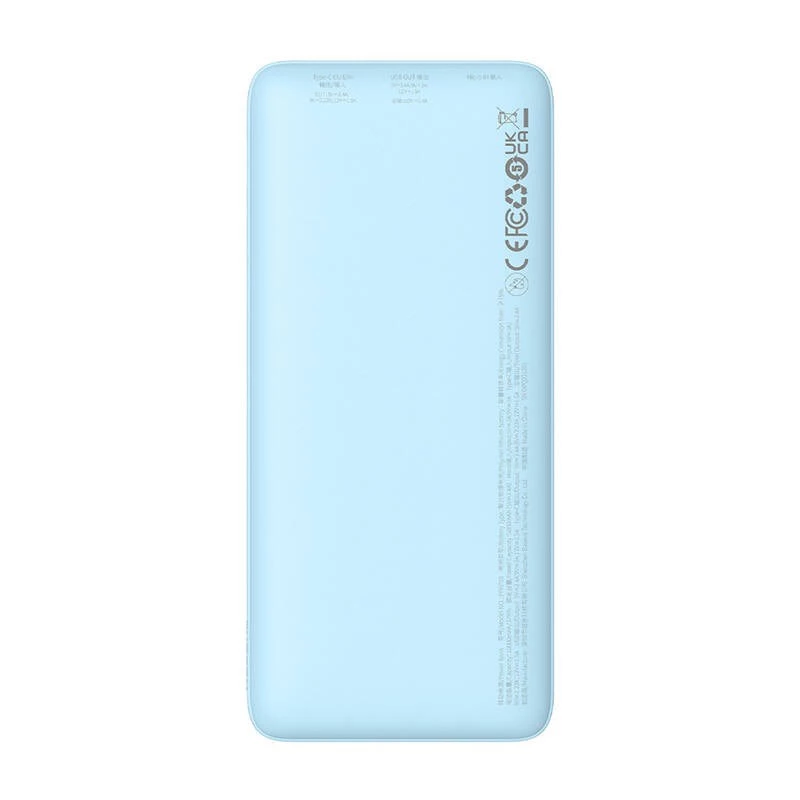 Batería portátil Baseus Airpow 10000 mAh, 20W, LiPo, USB-C + USB-A, azul
