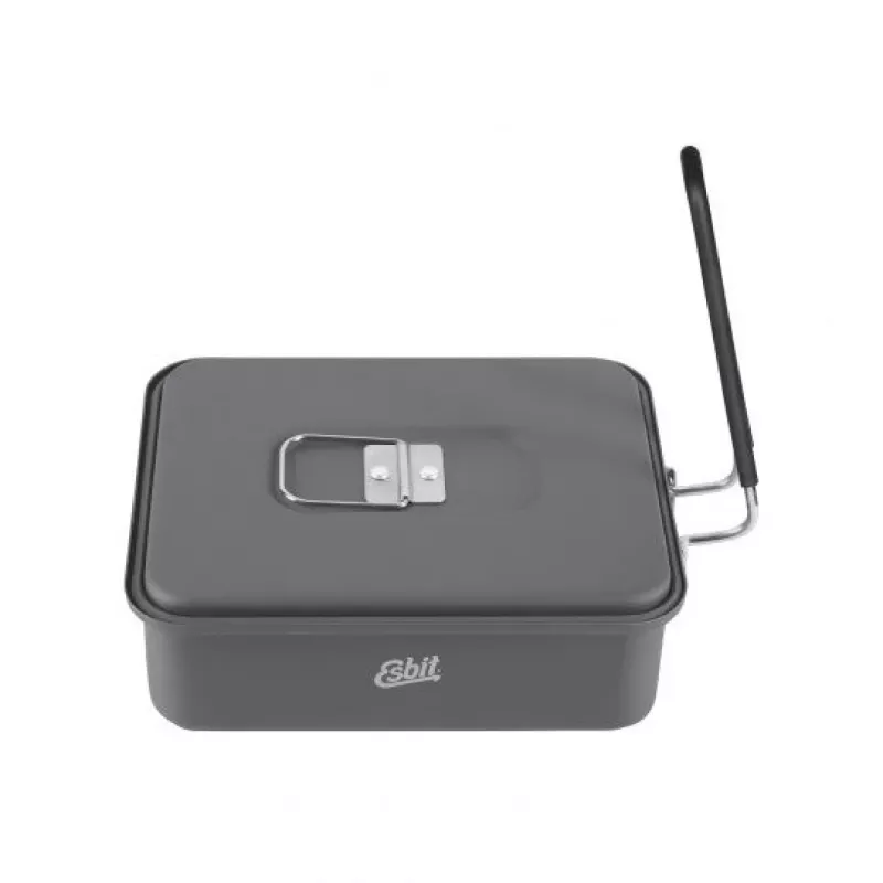 Set de cocina ESBIT con combustible sólido olla 1,1 L aluminio, negro