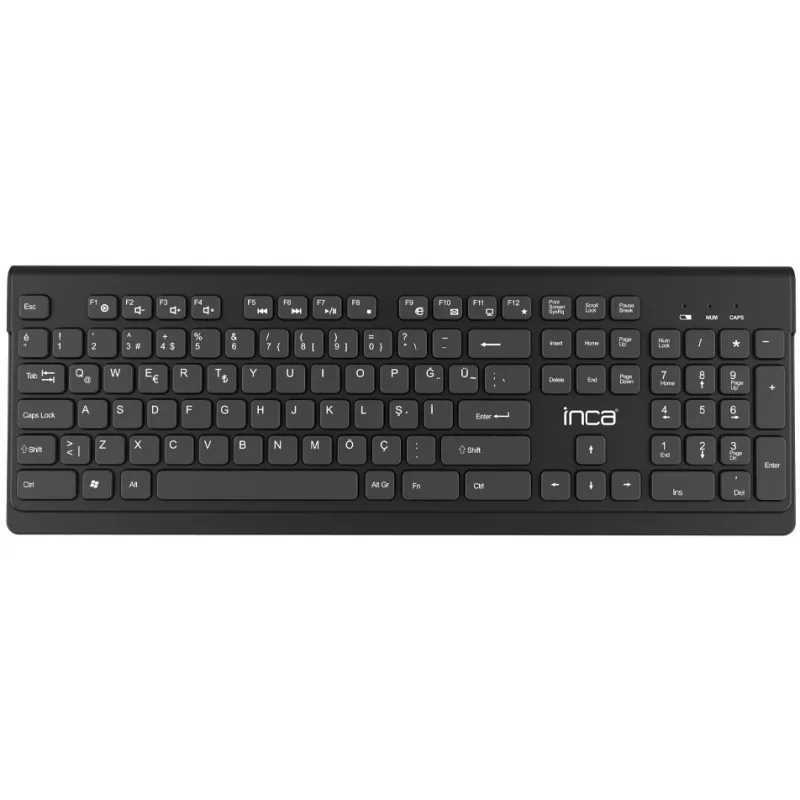 Inca IWS-519 teclado y ratón con Office RF inalámbrico QWERTY turco negro